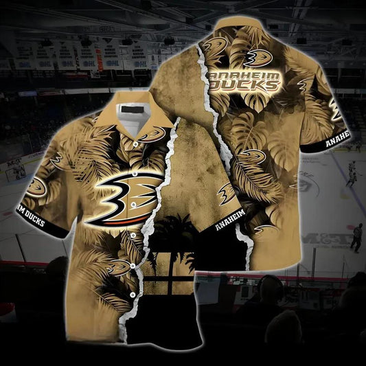 Anaheim Hockey Hawaiian Shirt, Ducks Hawaiian Shirt, Ice Hockey Hawaiian Shirt 18, NHL Hawaiian Shirt Moonbestprint