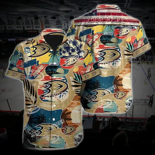 Anaheim Hockey Hawaiian Shirt, Ducks Hawaiian Shirt, Ice Hockey Hawaiian Shirt 4, NHL Hawaiian Shirt Moonbestprint