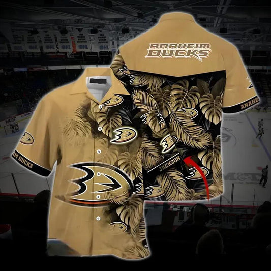 Anaheim Hockey Hawaiian Shirt, Ducks Hawaiian Shirt, Ice Hockey Hawaiian Shirt 9, NHL Hawaiian Shirt Moonbestprint