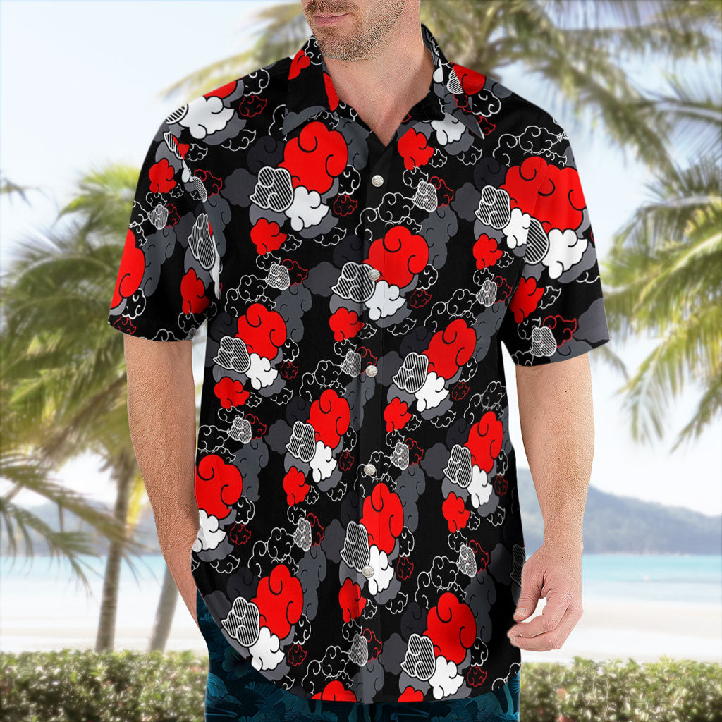 Anime Akatsuki Pattern Dark Ninja Vibes Hawaiian Shirt – Moonbestprint