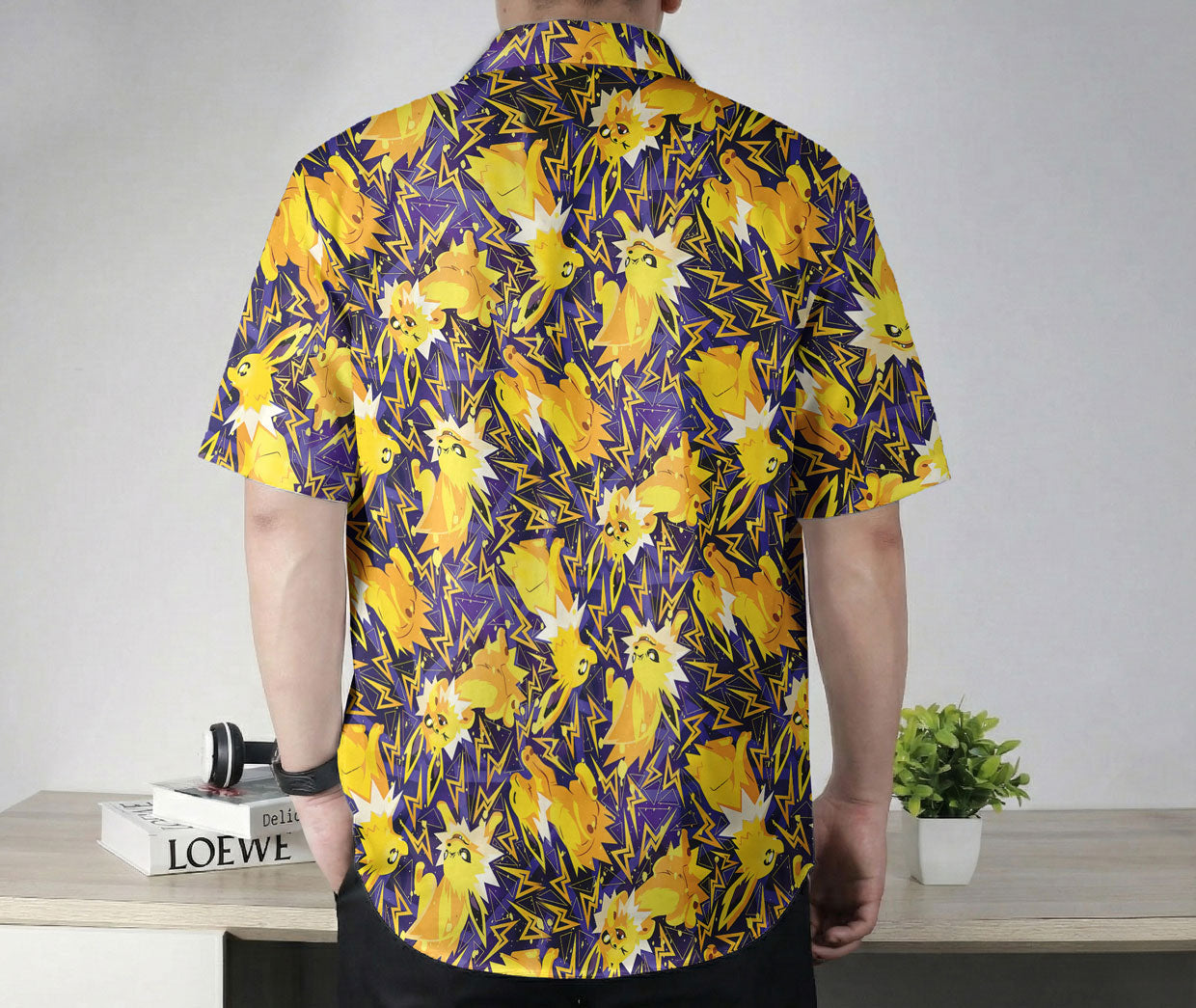 Anime Jolteon Electric Pattern Pokemon Hawaiian Shirt – Moonbestprint