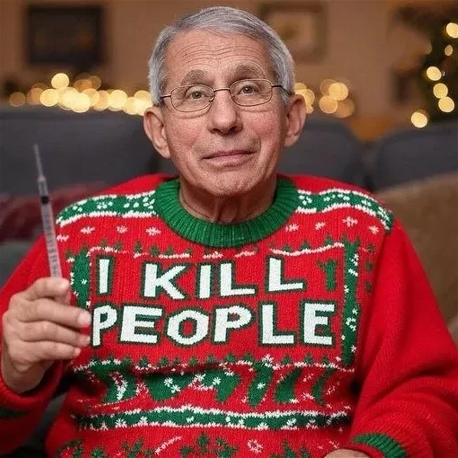 Anthony Fauci I Kill People Christmas Ugly Sweater - Moonbestprint