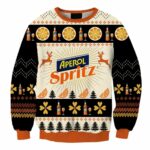 Aperol Spritz Christmas Four Leaf Clover Ugly Sweater – Moonbestprint