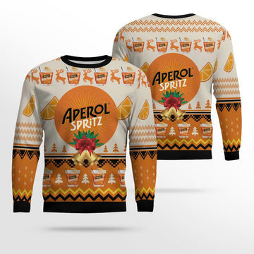 Aperol Spritz Christmas Jingle Bells Ugly Sweater – Moonbestprint