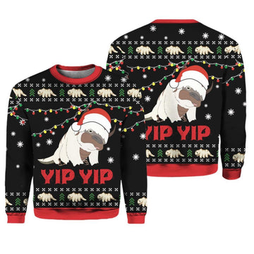Appa Sky Bison yip yip Ugly Christmas Sweater - Moonbestprint