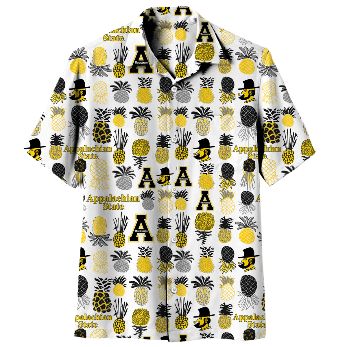 Appalachian State Mountaineers Pineapple Hawaiian Shirt - Moonbestprint