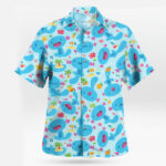 Aqua Blue Mudkip Pokemon Kawaii Tropical Hawaiian Shirt – Moonbestprint