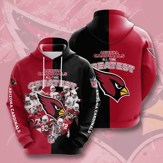 Arizona Cardinals All Time Greatest NFL 3D Hoodie, NFL Hoodie Moonbestprint