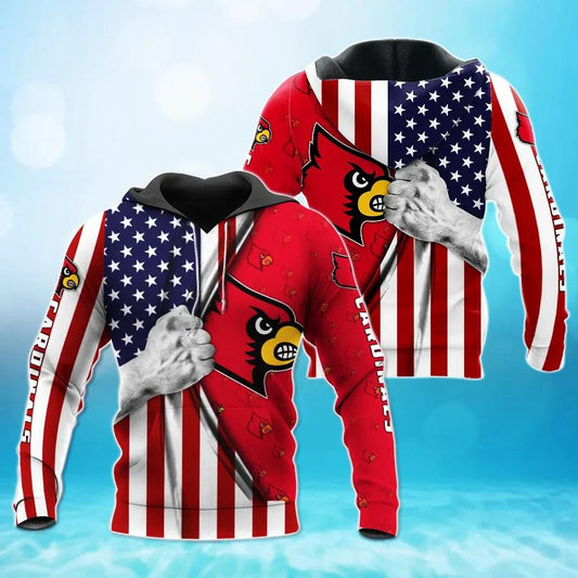 Arizona Cardinals American Flag 3D Hoodie, NFL Hoodie Moonbestprint