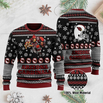 Arizona Cardinals American Football Ugly Christmas Sweater, NFL Christmas Sweater Moonbestprint