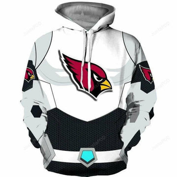 Arizona Cardinals Black And White 3D Hoodie, NFL Hoodie Moonbestprint