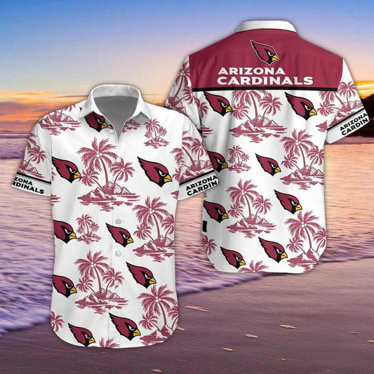 Arizona Cardinals Coconut Tree Hawaiian Shirt, NFL Hawaiian Shirt Moonbestprint