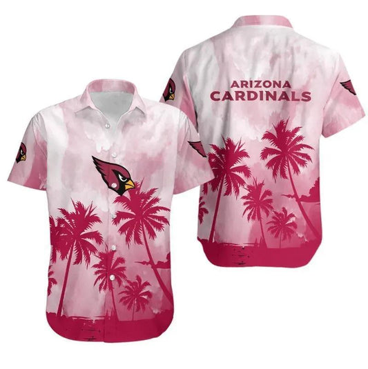 Arizona Cardinals Coconut Trees Nfl Hawaiian Shirt, NFL Hawaiian Shirt Moonbestprint