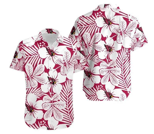 Arizona Cardinals Flower Hawaii Shirt And Shorts Summer Collection, NFL Hawaiian Shirt Moonbestprint