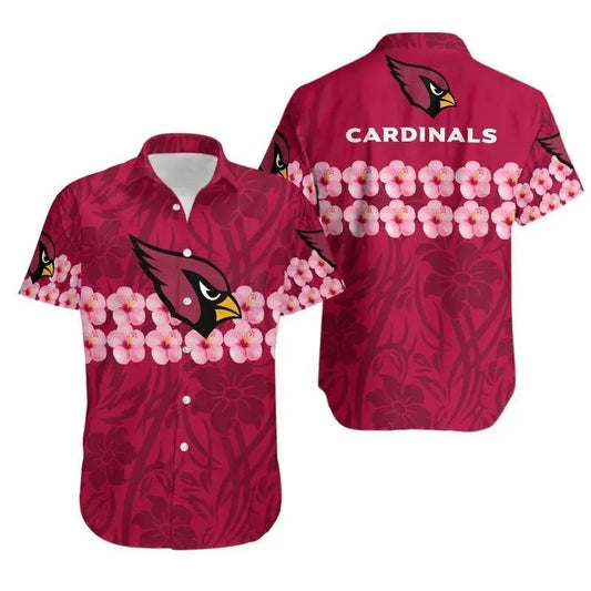 Arizona Cardinals Flower Hawaiian Shirt, NFL Hawaiian Shirt Moonbestprint