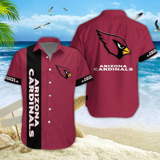 Arizona Cardinals Hawaiian Shirt, Aloha Shirt, NFL Hawaiian Shirt Moonbestprint