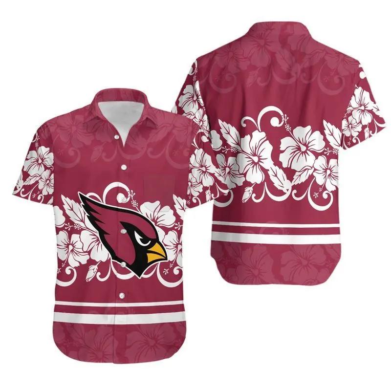 Arizona Cardinals Hibiscus Flowers NFL Hawaiian Shirt, NFL Hawaiian Shirt Moonbestprint