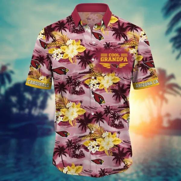 Arizona Cardinals NFL Aloha Grandparent Hawaiian Shirt, NFL Hawaiian Shirt Moonbestprint