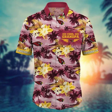 Arizona Cardinals NFL Aloha Grandparent Hawaiian Shirt, NFL Hawaiian Shirt Moonbestprint