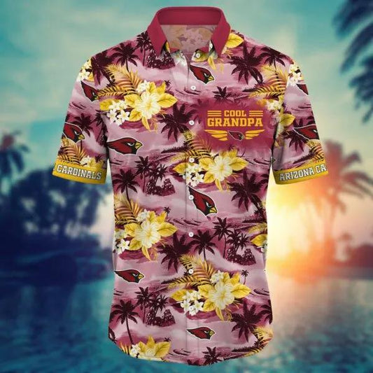 Arizona Cardinals NFL Aloha Grandparent Hawaiian Shirt, NFL Hawaiian Shirt Moonbestprint