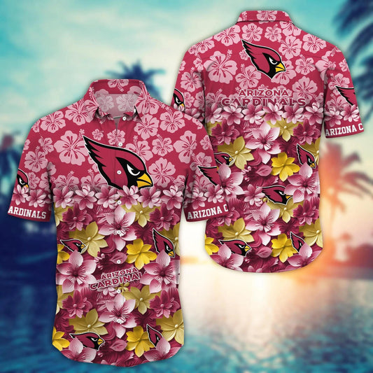 Arizona Cardinals NFL Aloha Pattern Hawaiian Shirt, NFL Hawaiian Shirt Moonbestprint