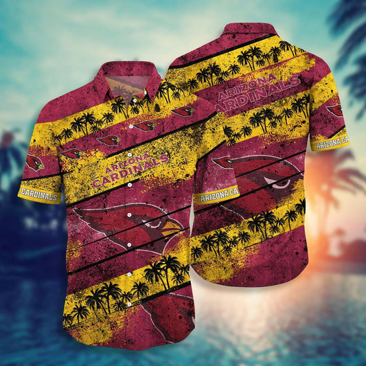Arizona Cardinals NFL Aloha Vintage Art Hawaiian Shirt, NFL Hawaiian Shirt Moonbestprint