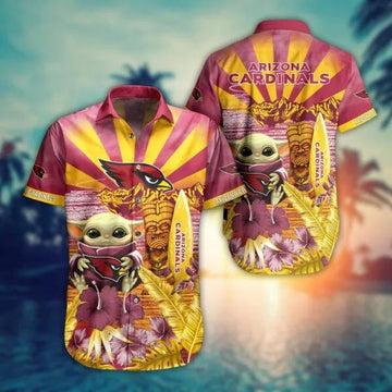 Arizona Cardinals NFL Baby Yoda Style Hawaiian Shirt, NFL Hawaiian Shirt Moonbestprint