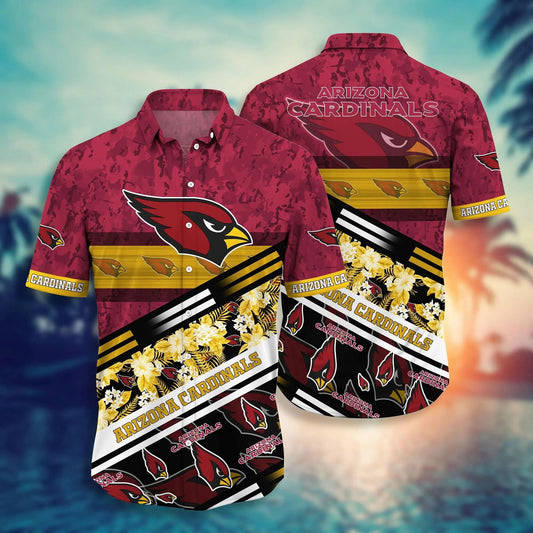 Arizona Cardinals NFL Camo Pattern Hawaiian Shirt, NFL Hawaiian Shirt Moonbestprint