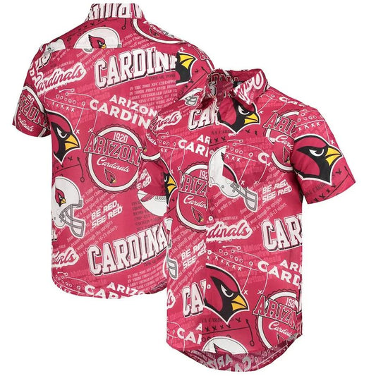 Arizona Cardinals NFL Logo Art Pattern Hawaiian Shirt, NFL Hawaiian Shirt Moonbestprint