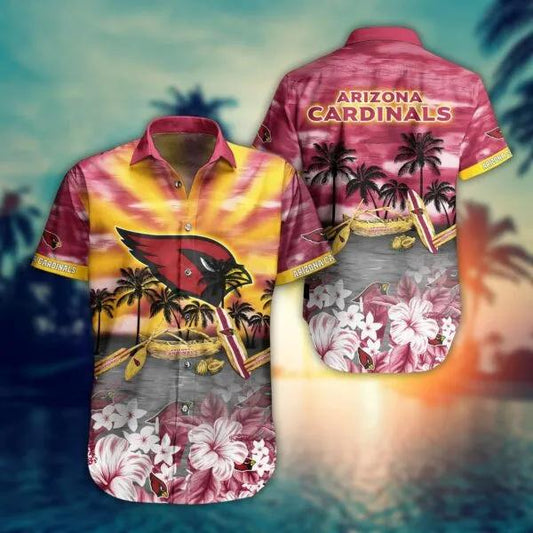 Arizona Cardinals NFL Lover Summer Hawaiian Shirt, NFL Hawaiian Shirt Moonbestprint