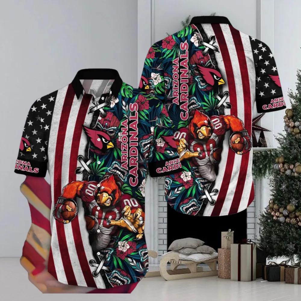 Arizona Cardinals NFL Mascot Aloha Summer Hawaiian Shirt, NFL Hawaiian Shirt Moonbestprint