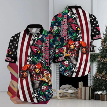 Arizona Cardinals NFL Mascot Aloha Summer Hawaiian Shirt, NFL Hawaiian Shirt Moonbestprint