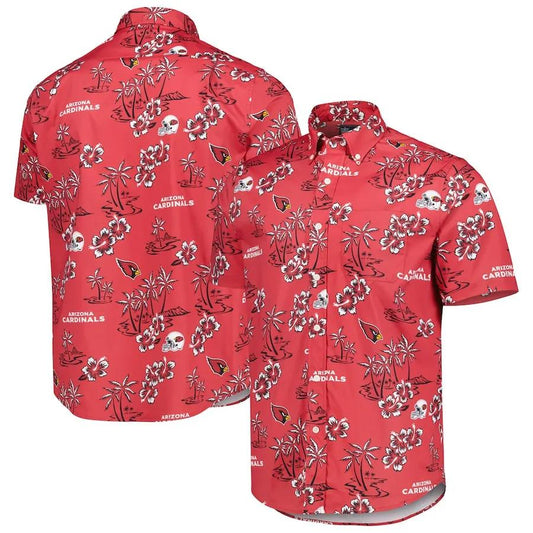 Arizona Cardinals NFL Red Background Hawaiian Shirt, NFL Hawaiian Shirt Moonbestprint