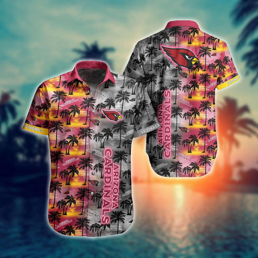 Arizona Cardinals NFL Retro Style Hawaiian Shirt, NFL Hawaiian Shirt Moonbestprint