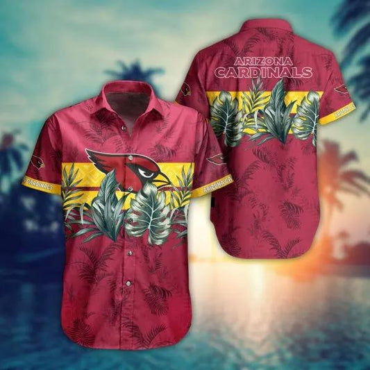 Arizona Cardinals NFL Simple Aloha Pattern Hawaiian Shirt, NFL Hawaiian Shirt Moonbestprint