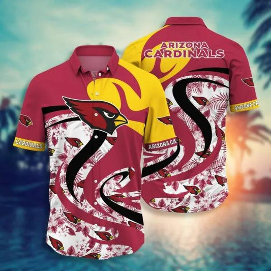 Arizona Cardinals NFL Style Hot Hawaiian Shirt, NFL Hawaiian Shirt Moonbestprint