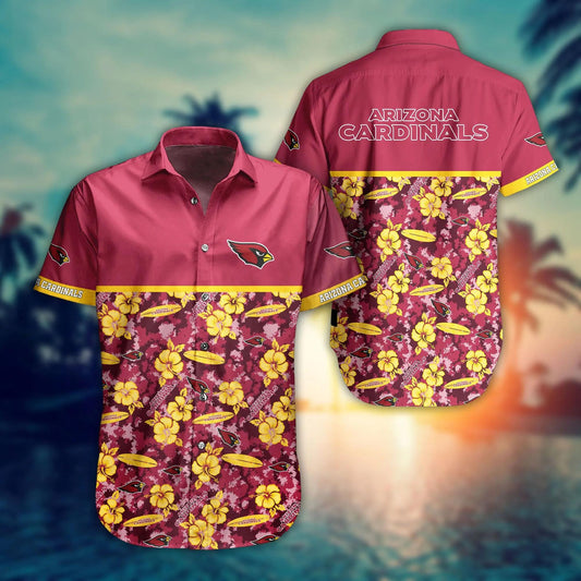Arizona Cardinals NFL Style Summer Hawaiian Shirt, NFL Hawaiian Shirt Moonbestprint