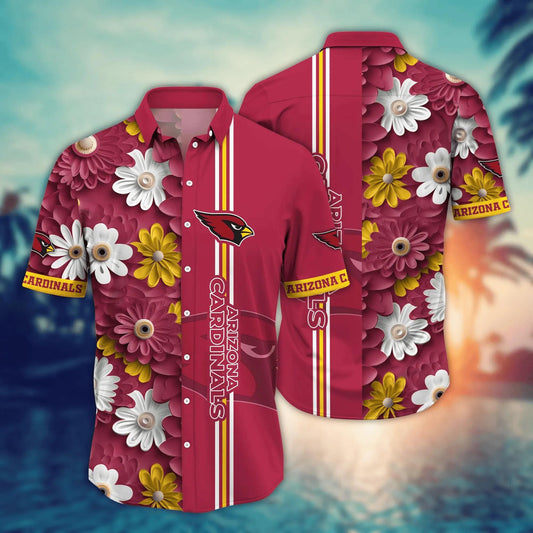 Arizona Cardinals NFL Summer Pattern Hawaiian Shirt, NFL Hawaiian Shirt Moonbestprint