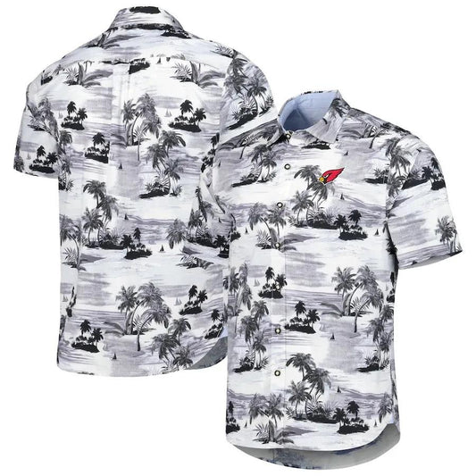 Arizona Cardinals NFL White Background Pattern Hawaiian Shirt, NFL Hawaiian Shirt Moonbestprint