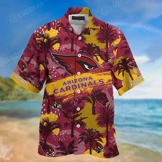 Arizona Cardinals Nfl Beach Shirt For Sports Best Fans This Summer Hawaiian Shirt, NFL Hawaiian Shirt Moonbestprint