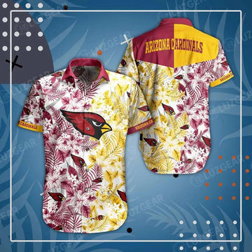 Arizona Cardinals Nfl Beach Shirt Graphic Floral Pattern Print This Summer Hawaiian Shirt 1, NFL Hawaiian Shirt Moonbestprint