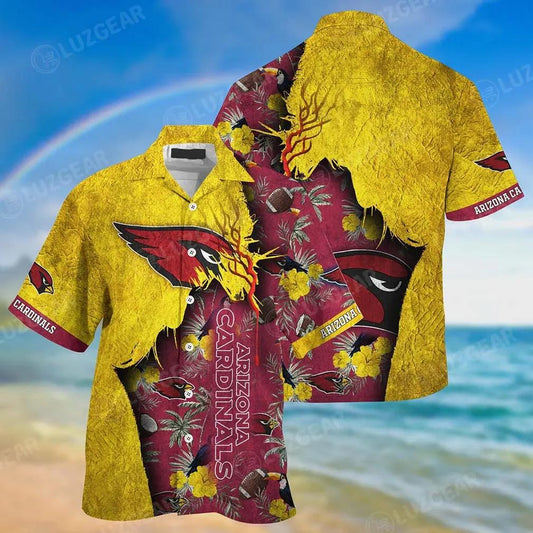 Arizona Cardinals Nfl God Hawaii Shirt Short Sleeve Hawaiian Shirt Gift For Fans, NFL Hawaiian Shirt Moonbestprint