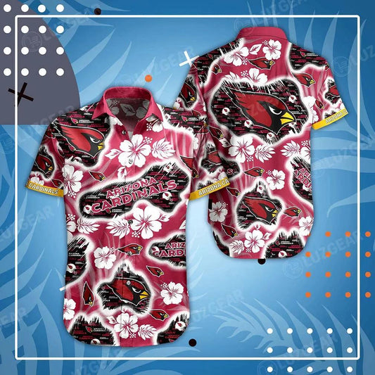Arizona Cardinals Nfl Hawaii Shirt Graphic Floral Printed This Summer Hawaiian Shirt, NFL Hawaiian Shirt Moonbestprint