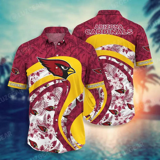 Arizona Cardinals Nfl Hawaii Shirt Graphic Floral Tropical Patterns This Summer Hawaiian Shirt, NFL Hawaiian Shirt Moonbestprint