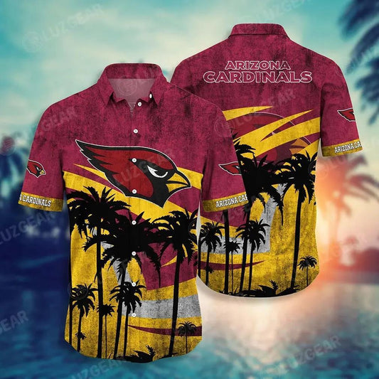 Arizona Cardinals Nfl Hawaii Shirt Graphic Tropical Patterns Short Sleeve Hot Summer, NFL Hawaiian Shirt Moonbestprint