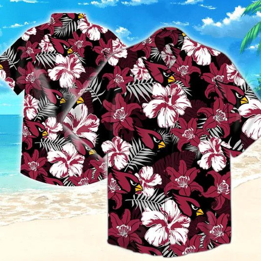 Arizona Cardinals Nfl Hawaiian Graphic Print Short Sleeve Hawaiian Shirt, NFL Hawaiian Shirt Moonbestprint