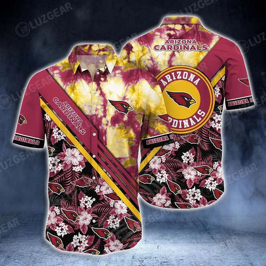 Arizona Cardinals Nfl Hawaiian Shirt Graphic Tropical Patterns New Trend Summer For Nfl Football Fans, NFL Hawaiian Shirt Moonbestprint