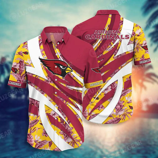 Arizona Cardinals Nfl Hawaiian Shirt Tropical Patterns New Trend Summer For Sports Football Fans, NFL Hawaiian Shirt Moonbestprint