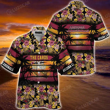 Arizona Cardinals Nfl Summer Hawaiian Shirt Floral Pattern Graphic For Sports, NFL Hawaiian Shirt Moonbestprint