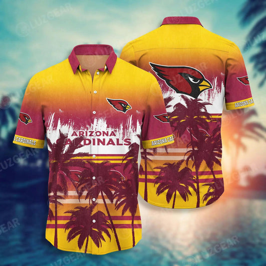 Arizona Cardinals Nfl Summer Hawaiian Shirt Tropical Patterns Graphic, NFL Hawaiian Shirt Moonbestprint